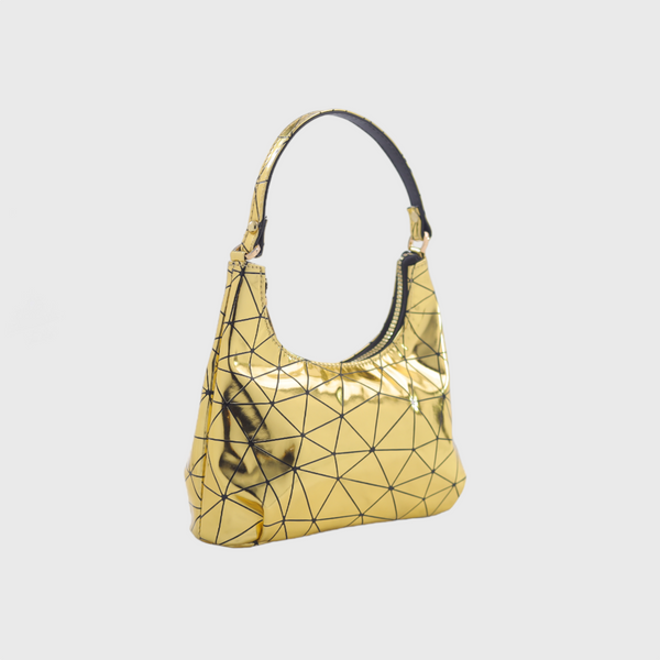 Gold Shoulder Bag with Mini