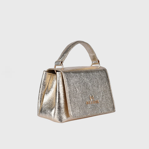 Gold Double Pocket Handbag