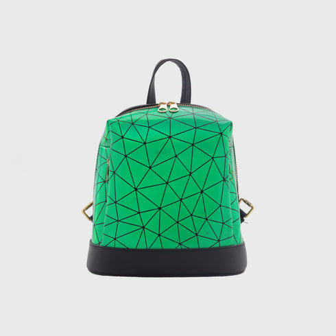 Backpack Leather Bag Green