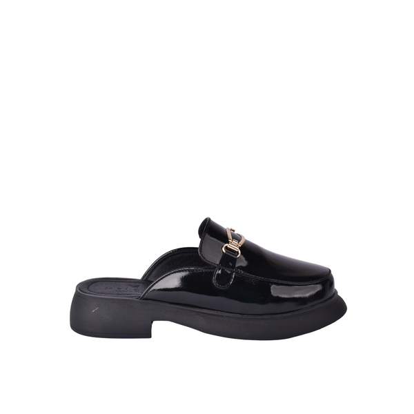 Leather Comfy Clogs With Buckle