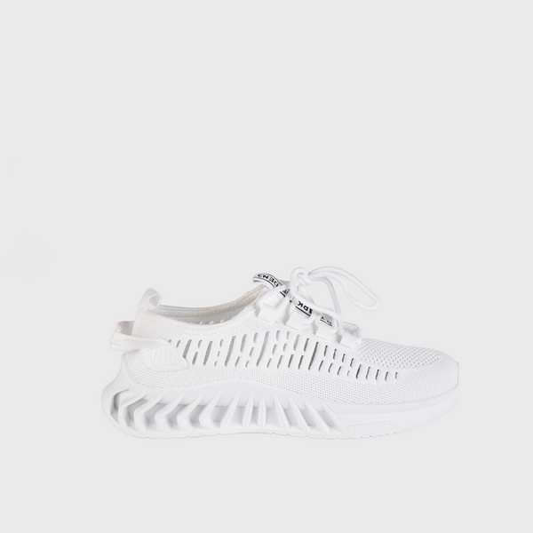 Contrast Lace Up Sneaker White