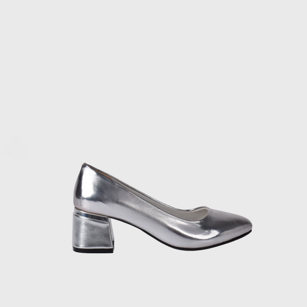 Silver Basic Leather Shoe
