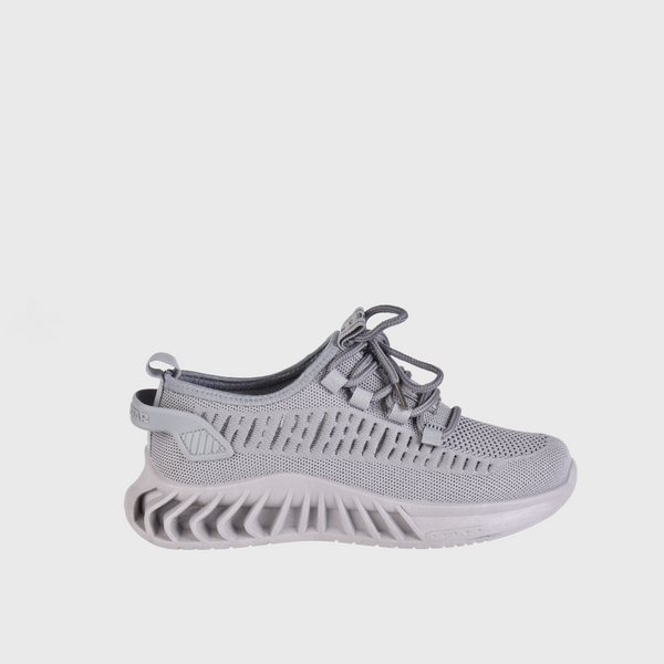 Contrast Lace Up Sneaker Gray