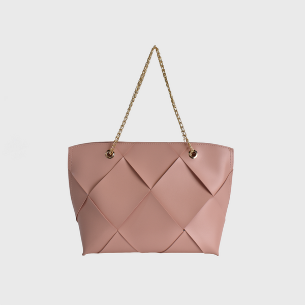 Basic Light Pink Leather Shoulder Bag