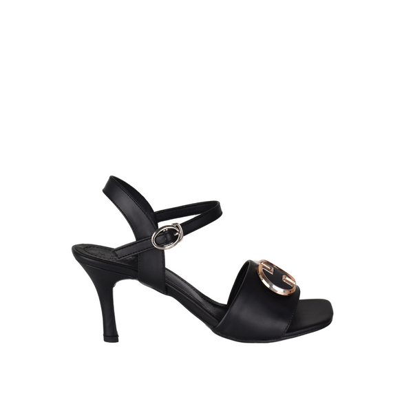 Sandal Buckle Mule With Slingback Strap