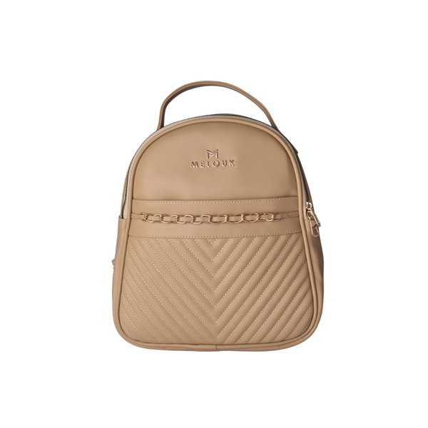 Embossed Leather Backpack Bag