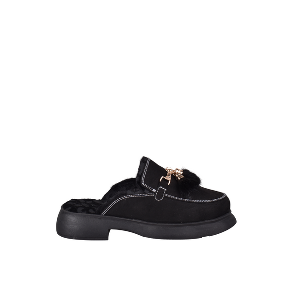 Suede Comfy Clogs With Buckle