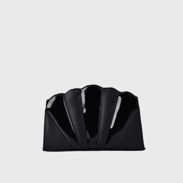 Basic  Leather Cross Body Bag Black