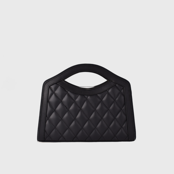 Lined Leather handbag Black