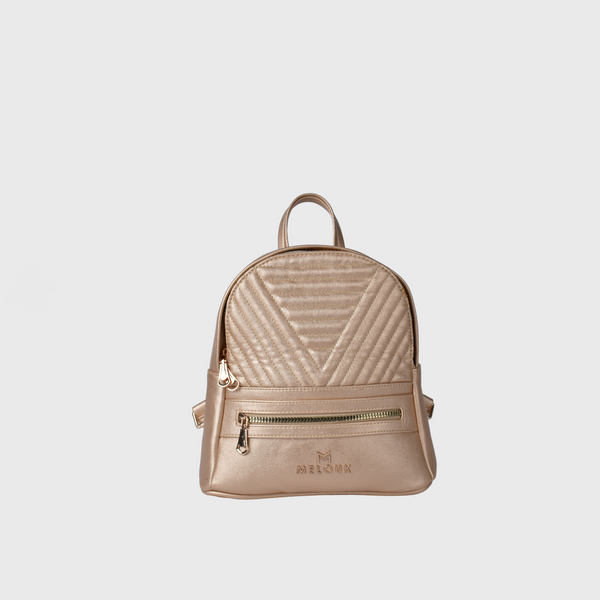 Backpack Leather Bag Gold