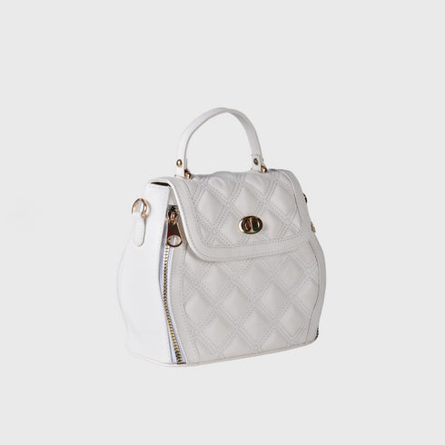 Backpack Leather Bag White