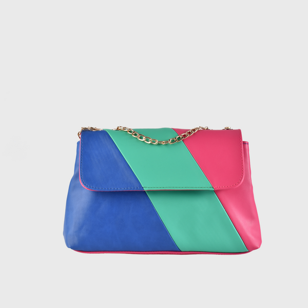 Colorful Shoulder bag with Chain Handle