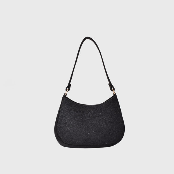 Crystal-Embellished Clutch Bag Black