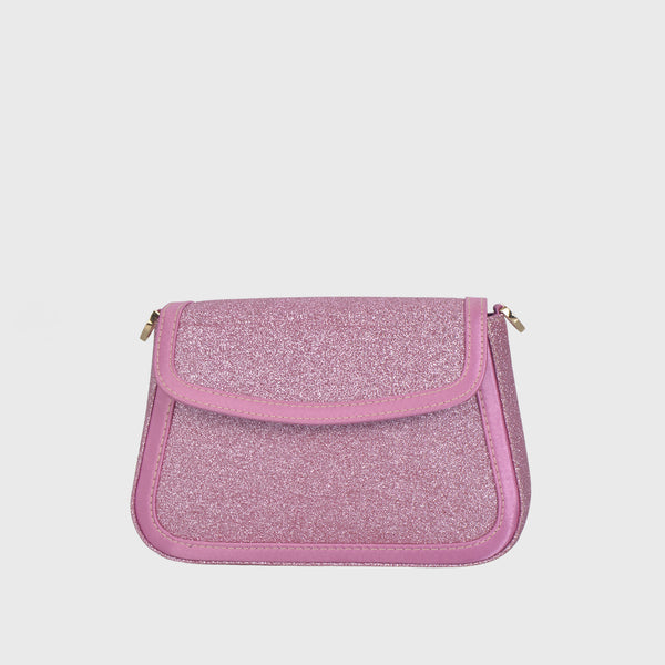 Crystal-Embellished Clutch Bag Pink
