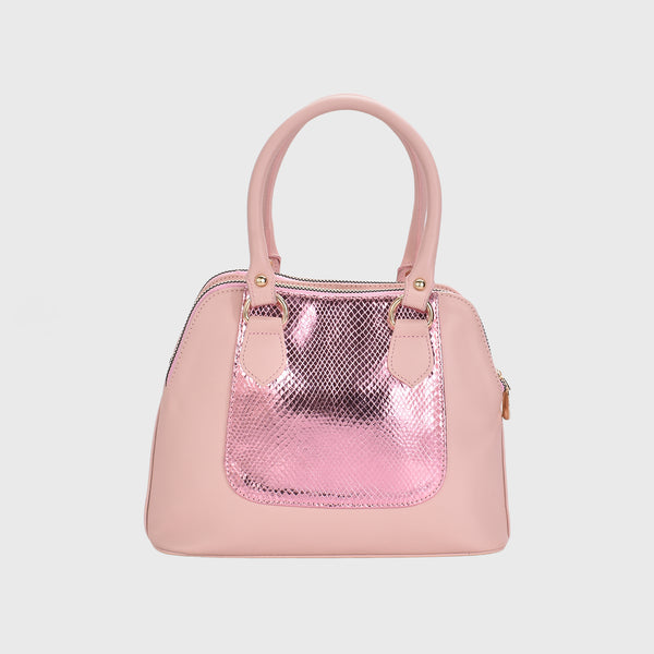 Light Pink Classic Leather Handbag