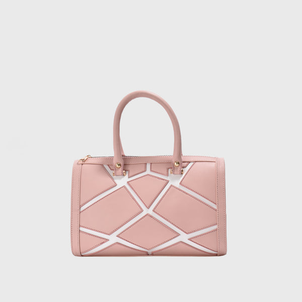 Light Pink Leather Handbag with Details
