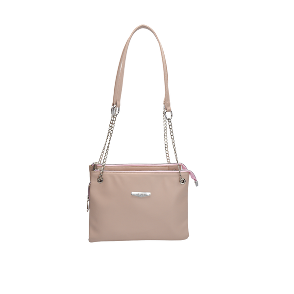 Light Pink Multi Pockets Shoulder Bag