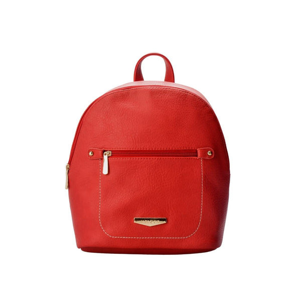 Red Leather Backpack Bag