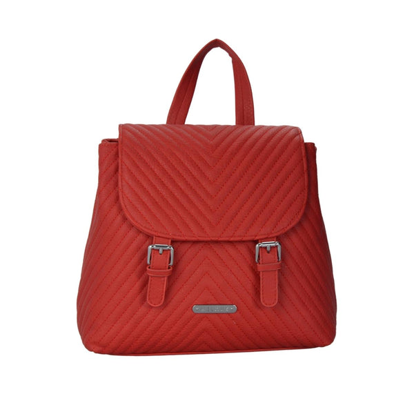 Red Leather Backpack Bag