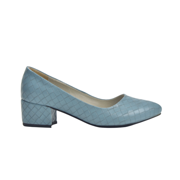 Basic Heeled Shoe - Light Blue - Melouk
