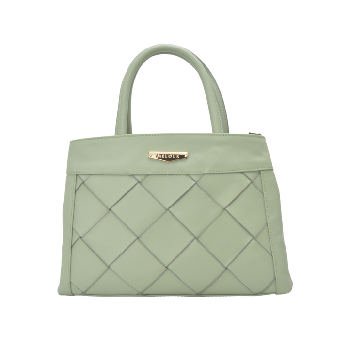 Mint Embossed Leather Handbag - Melouk
