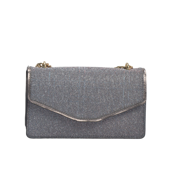 Gray Simple Leather Clutch