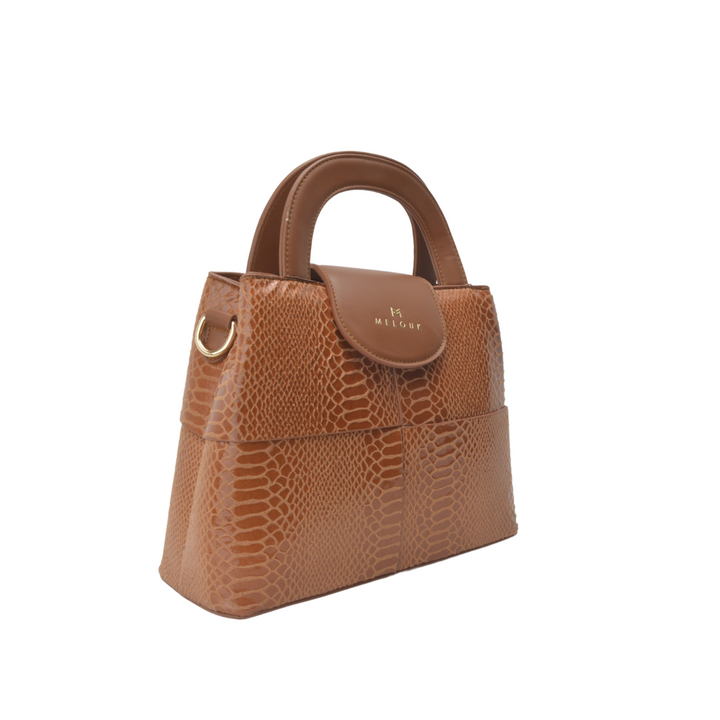 Havan Embossed Leather Handbag - Melouk