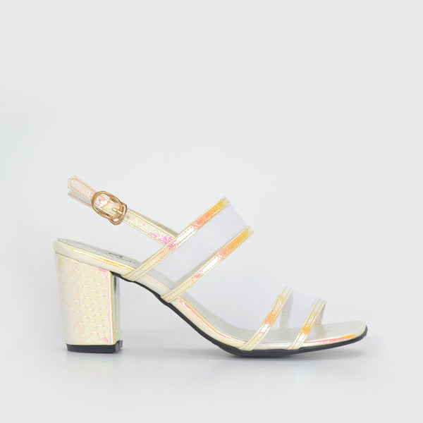 Yellow Leather Double Strap Sandal