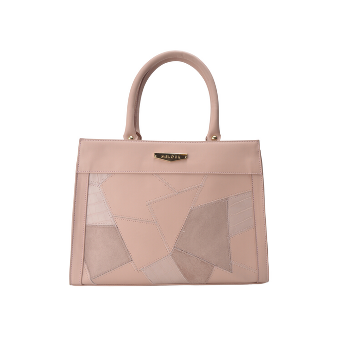 Light Pink Leather Handbag - Melouk