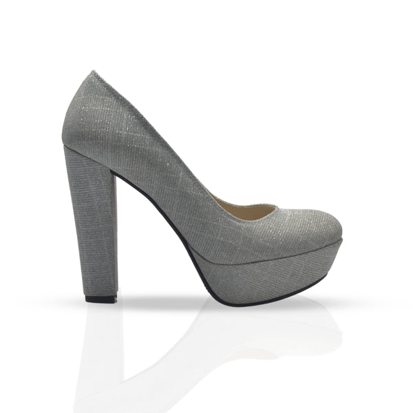 Highness Leather Silver Heel