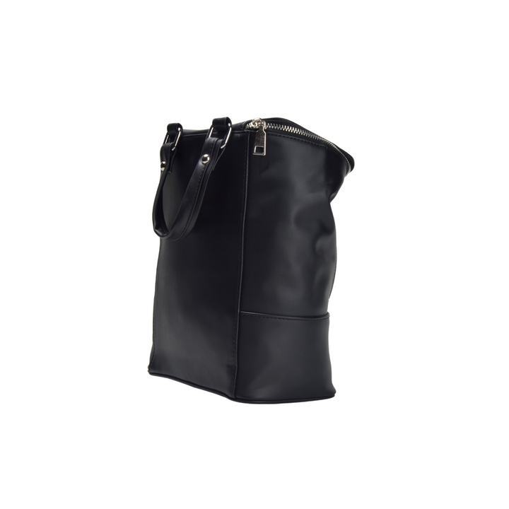 Black Leather Backpack with Studs - Melouk