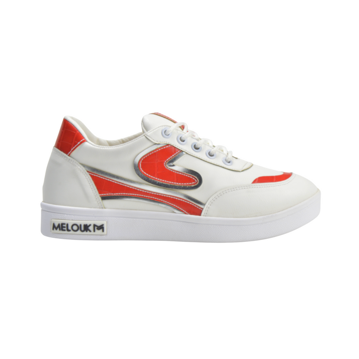 Red Fashionable Sneaker With Trims - Melouk