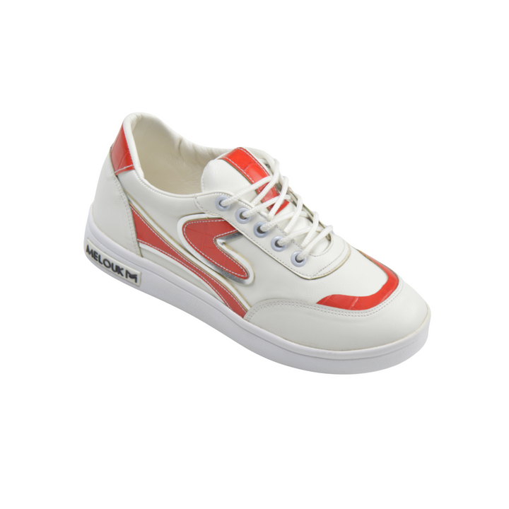 Red Fashionable Sneaker With Trims - Melouk