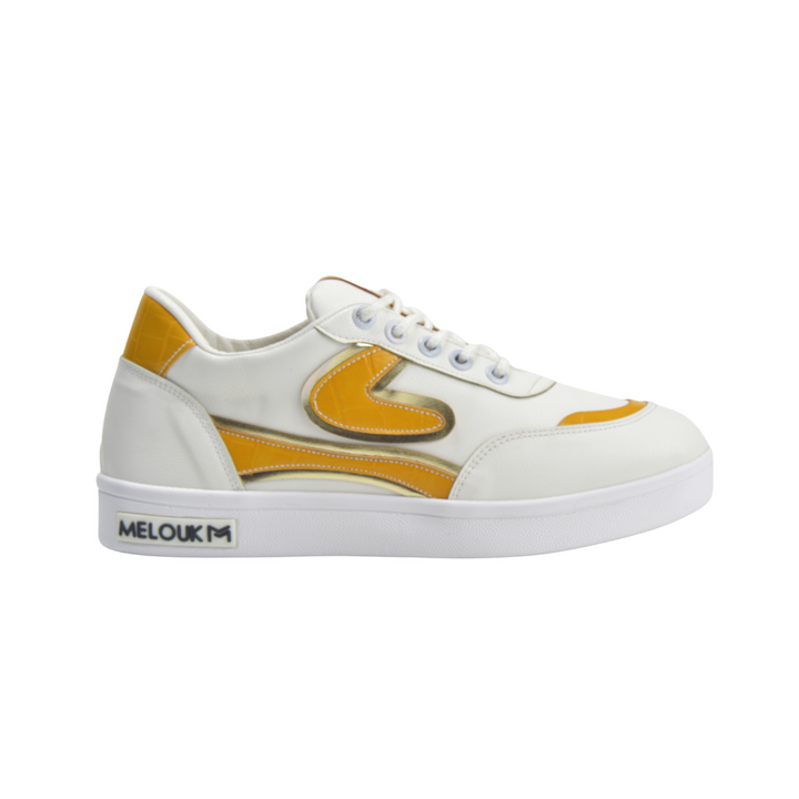 Yellow Fashionable Sneaker With Trims - Melouk