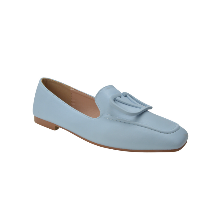 Light Blue Comfy Flat Shoe - Melouk