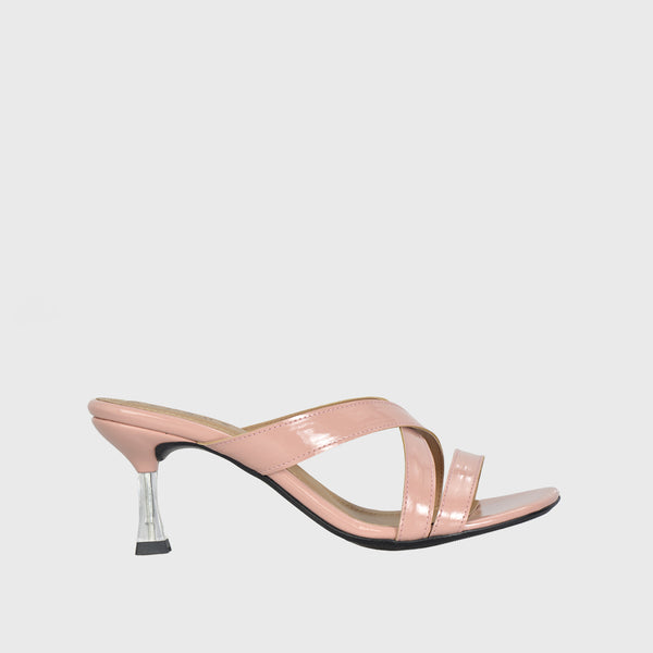 Light Pink Leather Double Strap Slipper