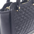 Black  Leather Handbag with Details
