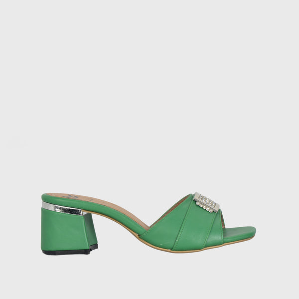 Green Classy heeled Flip flop