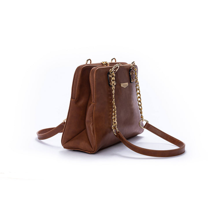 Leather shoulder Havan Bag with Chain - Melouk